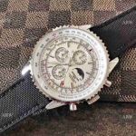 Replica Breitling Navitimer Watch White Moonphase Dial and Leather Watch Strap